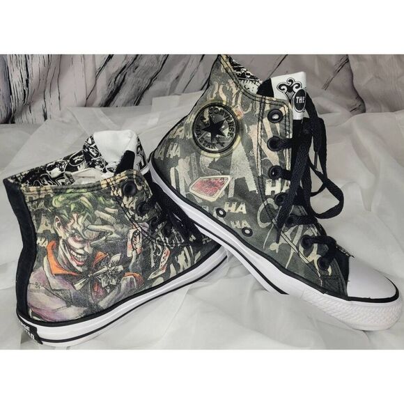 CONVERSE X DC Comics "The JOKER" XX16 LE Black/Gray/White 154789C Sz M6 W8 - Picture 1 of 12